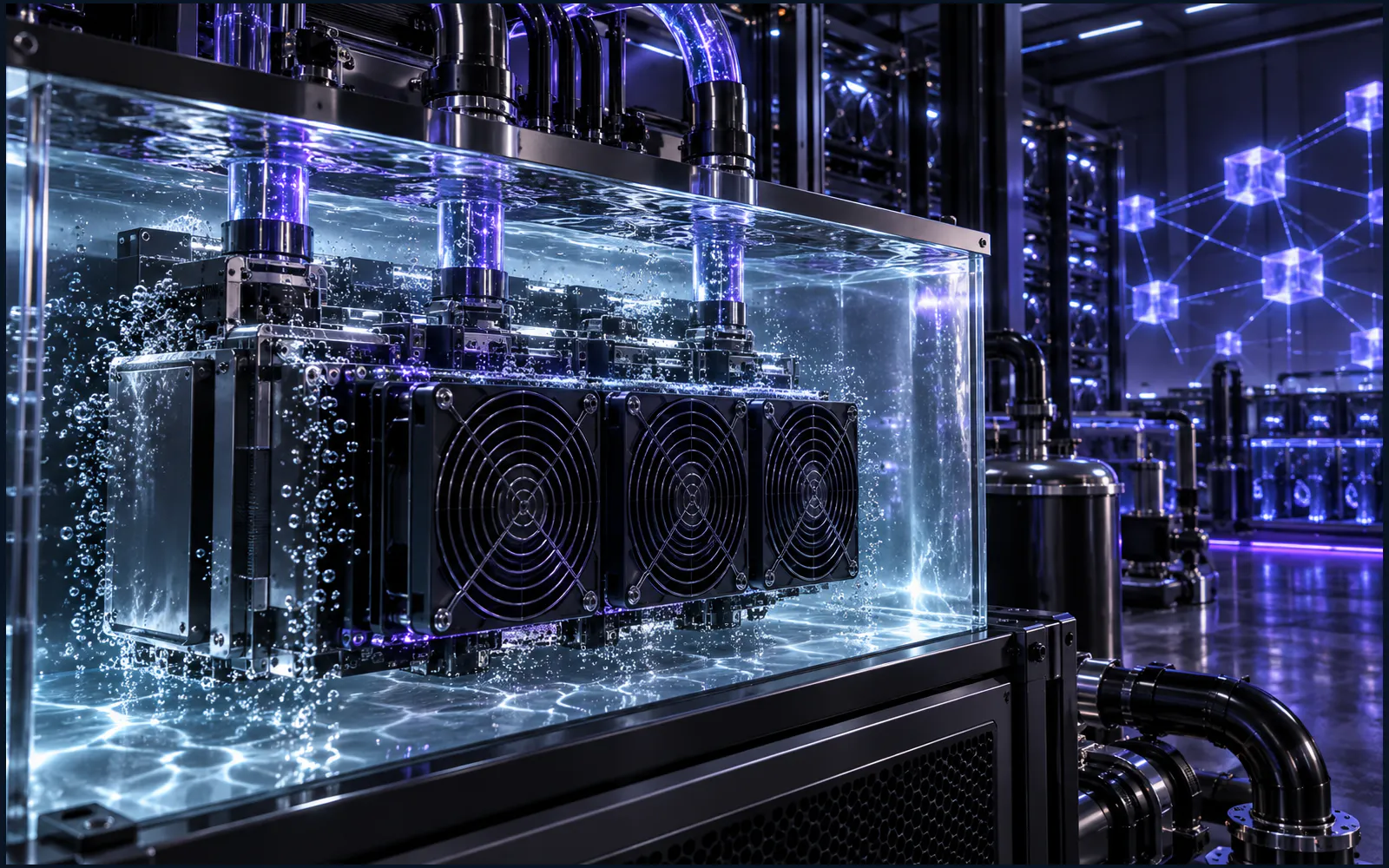 区块链液冷的科技主题配图